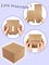 50-Pack Brown Kraft Paper Gift Boxes with Lids – 4x4x4 Inches, Party Favor Boxes for Weddings, Bridesmaids, Cupcakes & Crafts